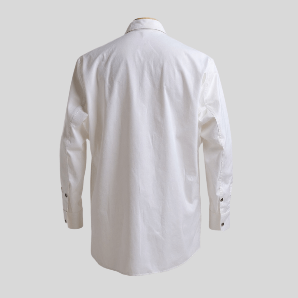 White Aries Slouch Pocket shirt — back view