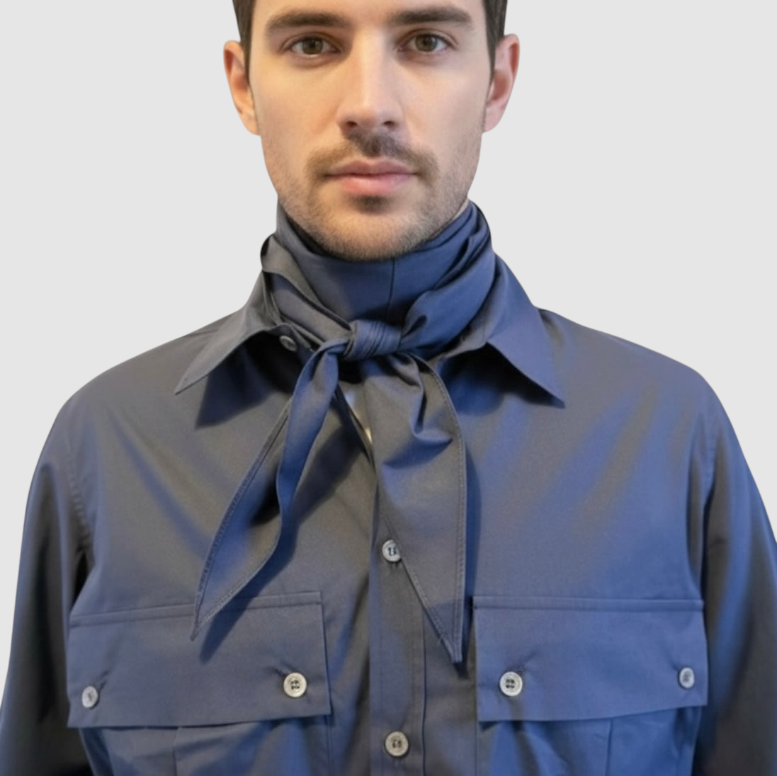 Arrombo Scarf - Navy - PINTO HERVIA