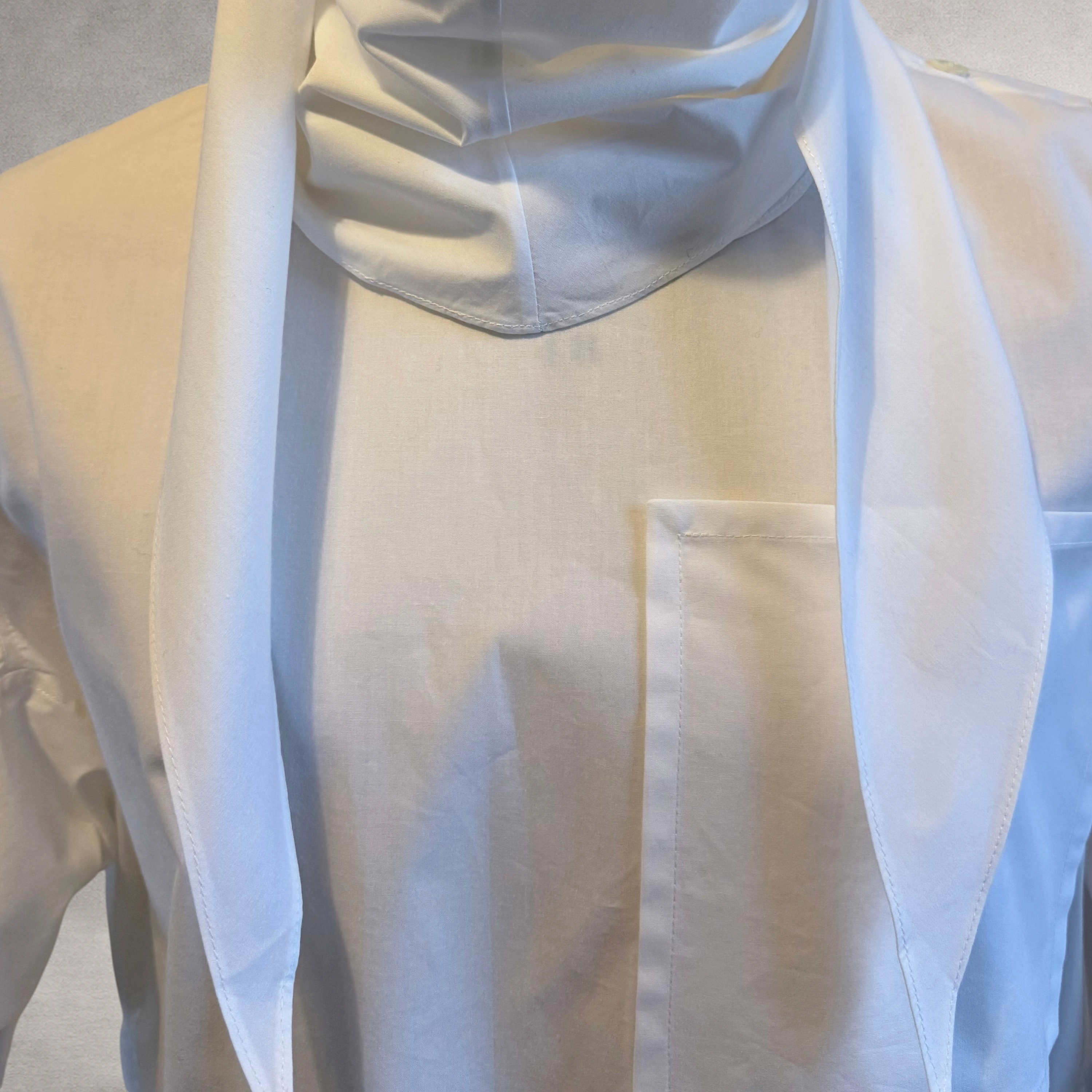 Arrombo Scarf - White Poplin - PINTO HERVIA