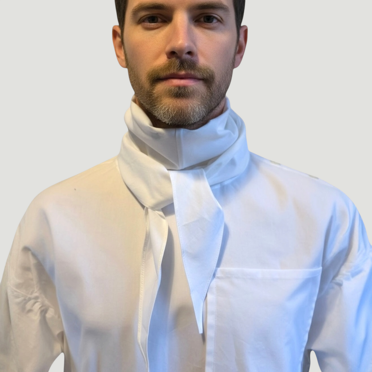 Arrombo Scarf - White Poplin