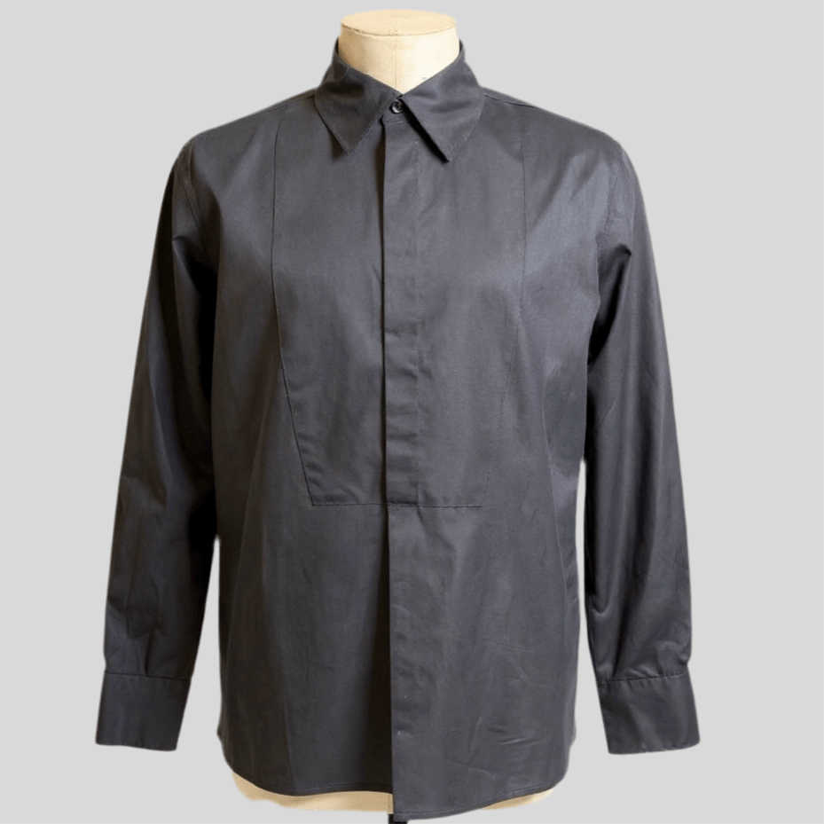 Black Aries Evening Shirt — front view on mannequin
