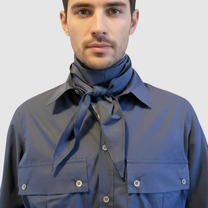 Arrombo Scarf - Navy - PINTO HERVIA