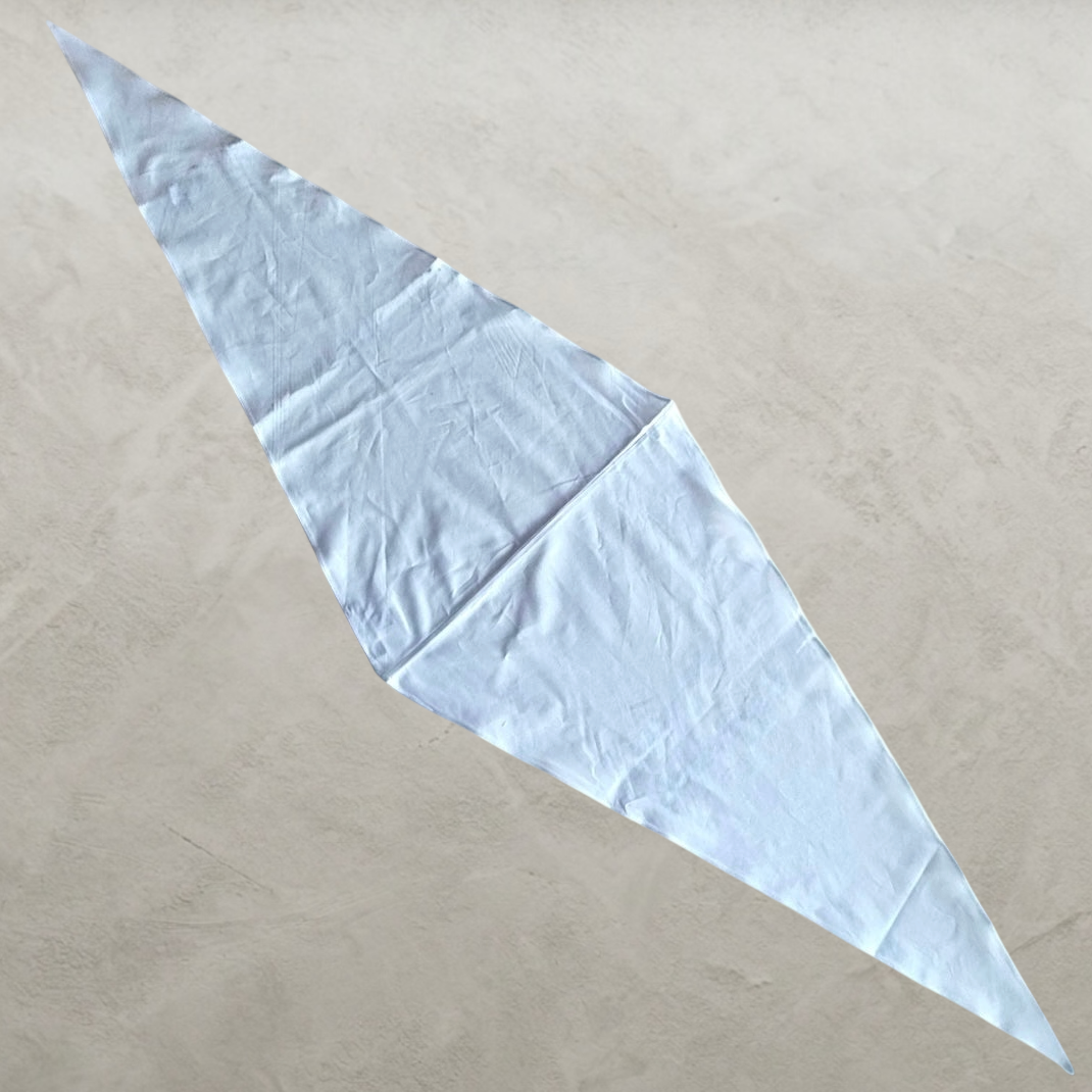 Arrombo Scarf - White Poplin - PINTO HERVIA