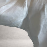 White Aries 2 short sleeve shirt in linen, underarm detail  view, made in England