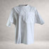 White Aries 4 short sleeve shirt in cotton poplin, front view, made in England